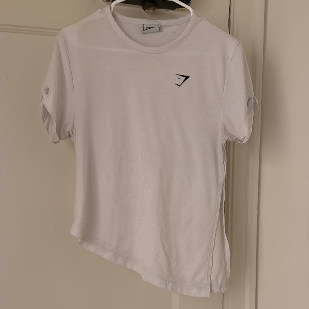 Gymshark White T-Shirt with Logo